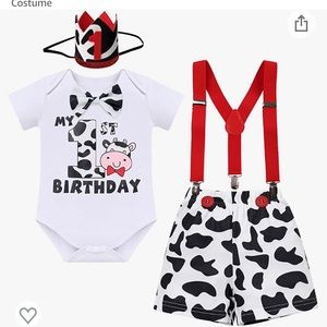 1st birthday boy outfit barnyard theme. 12-18 months. Worn once